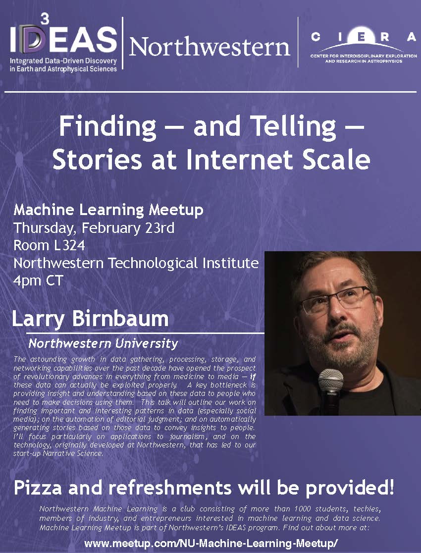 Winter Quarter Machine Learning Meet-Up: Larry Birnbaum