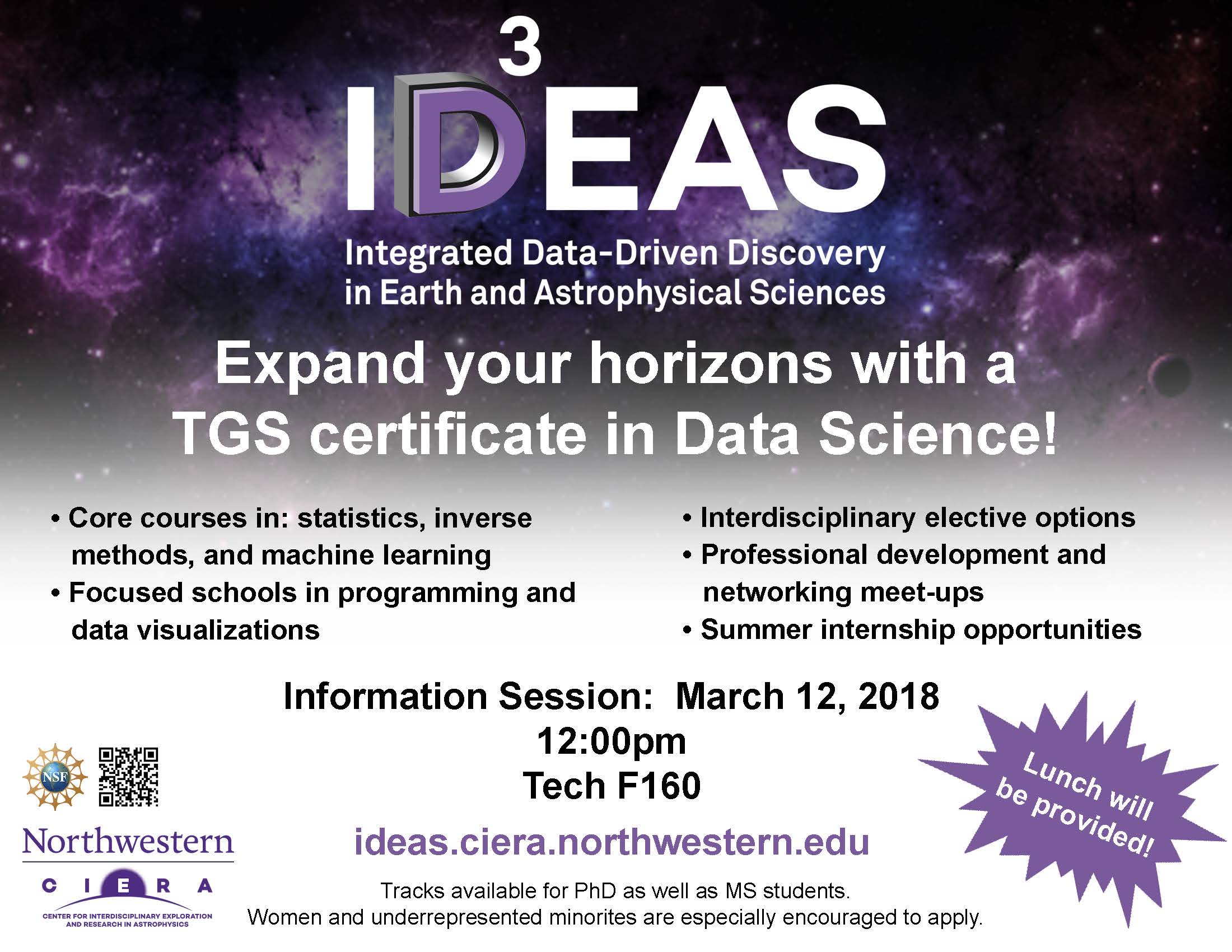 IDEAS Information Session for Potential 2018 Cohort Members to be Held 3/12/18